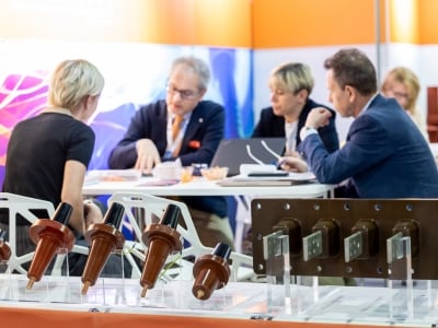 People having a discussion at a table