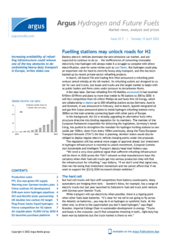 Argus Hydrogen and Future Fuels report